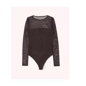 Abercrombie Long Sleeve Mesh Crew Bodysuit